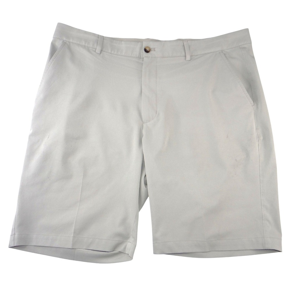 Greg Norman Pro Series Mens Tan Golf Shorts Size 38 Stretch Flat Front